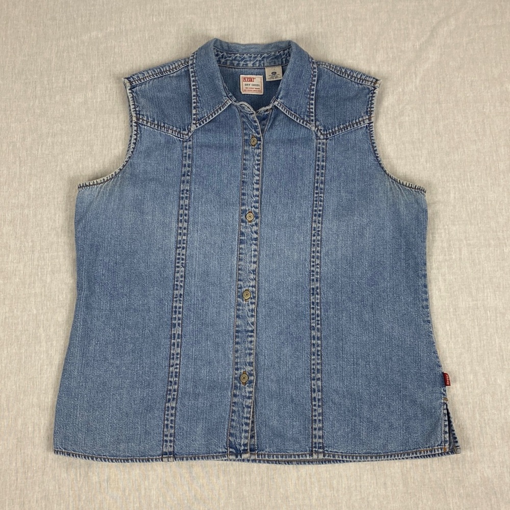 Levi’s Dry Goods Two-Horse Brand Women’s Denim Sleeveless Top Size XL